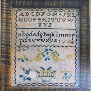 Anonymous Quaker Sampler Goode Huswife cross stitch chart prim alphabet pattern